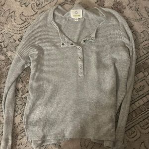 Offline by Aerie Long Sleeve Waffle Knit Top